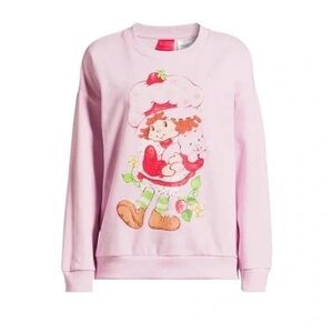 Strawberry Shortcake Custard Womens Classic Crewneck Sweatshirt Pink - Size XXL